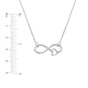 Sterling Silver Infinity Symbol Heart Adjustable Necklace