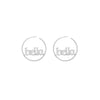 Gothic Nameplate Hoop Earrings