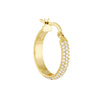 Pave CZ Hoop Earrings