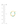 Medium Turquoise Enamel Round Twist Hoops