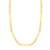 3+1 Hollow Paper Clip Chain with Lobster Lock