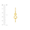 Double Circle Earrings on Fish Hook
