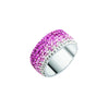 Pink Graduated Crystal Ring