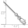 14K White Gold 1mm D/C Spiga Chain Anklet