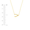 Sideways Wishbone Adjustable Necklace