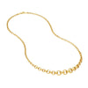 Hollow Graduated Medium Rolo Necklace