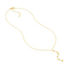 Lariat Necklace with Mixed Diamond Bezels