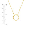 Open Circle Pendant on Piatto Chain Necklace