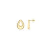 Open Teardrop Stud Earrings