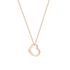 Open Heart Pendant Adjustable Necklace