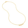 Bezel Set 5 Stone Graduated Diamond Necklace