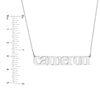 7mm Typewriter Font Nameplate Necklace