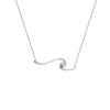 Wave Necklace with Diamond Accent