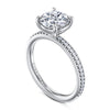 14K White Gold Round Diamond Engagement Ring