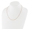 Sterling Silver Rose Gold-plated Adjustable 1.1mm Box Chain