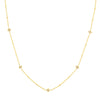 Diamond Star Bezels and Beads Necklace