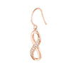Dangle 1/2 CZ Infinity Earrings