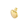 Heart Wave Pattern Stud Earrings