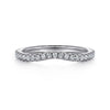 14K White Gold Diamond Wedding Band