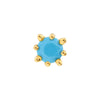 Round Turquoise Stud Earrings