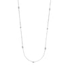Sterling Silver Interlocking Circles Station Long Necklace