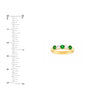 3.5mm Round Emerald &amp; Diamond Ring - 5 Stone