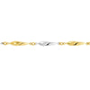 Two-Tone Long Marquise Link Bracelet