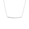 Sterling Silver Curved Diamond-Cut Bar Adjustable Necklace