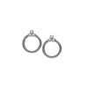 Diamond Trinity Door Knocker Stud Earrings