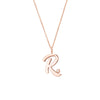 Script 'R' with Diamond Bezel Necklace