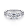 14K White Gold Princess Cut Diamond Channel Set Engagement Ring