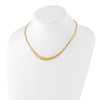 14K Polished Graduated Fancy Link Necklace