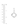 Plated Sterling Silver Intwined Oval Drop Earrings