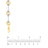 Two Tone Alternating Textured Link Necklace