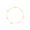 Open Heart on Box Chain Bracelet