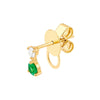 Emerald &amp; Diamond Stud Earrings (1/8tcw)