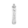 Sterling Silver Patterened Zigzag Baby Hoop Earrings