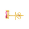3.5mm Pink Sapphire Trio Stud Earrings