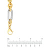 Two Tone (3+1) Paper Clip Brushed Polished Chain