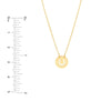 So You Cutout Horseshoe Mini Disc Adjustable Necklace