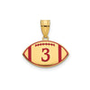 Personalized Football Enameled Pendants
