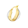 Two-Tone Overlaping Tube Round Hoop Earrings