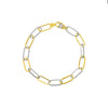 Two-Tone Open Oval Large Link Bracelet