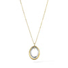 10K Two-tone Polished Oval Necklace