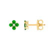 2.5mm Tsavorite Flower Stud Earrings