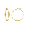 3x35 Half Round D/C Florentine Hoop Earrings