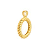 Twisted Rope Open Circle Pendant