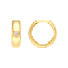 13x4mm Diamond Round Hoop Earrings
