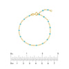 Light Turquoise Enamel Bead on Piatto Chain