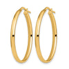 10K Polished Oval Hoop Earrings